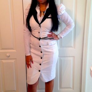 H & M tuxedo black & white dress size 6